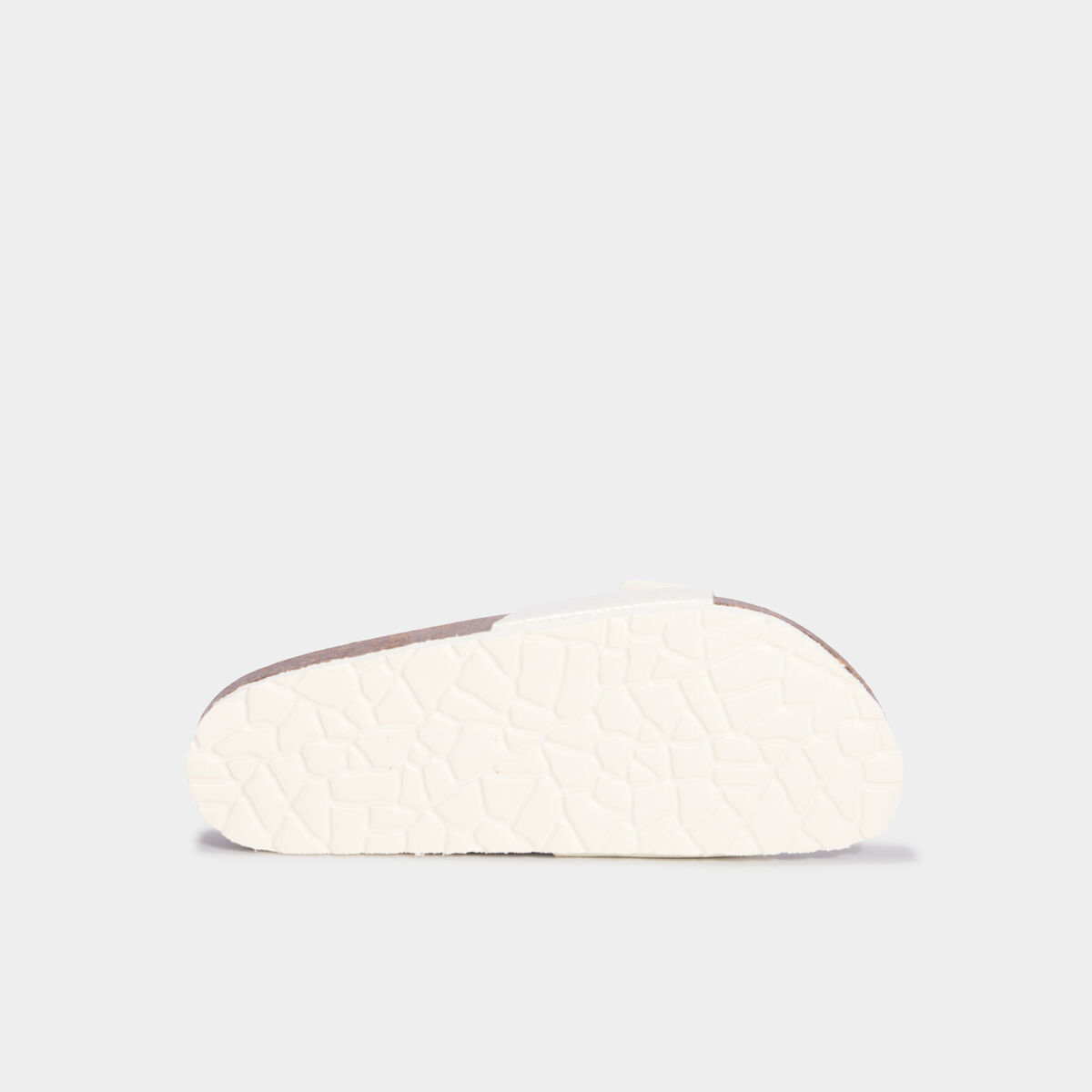 Mules anatomiques &agrave; bride avec boucle blanc femme