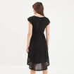 Robe longueur genou dentelle &eacute;vas&eacute;e noir femme