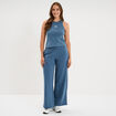 Pantalon de jogging molleton droit Kappa bleu femme