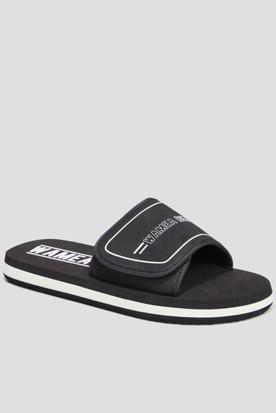 Mules à scratchs Wamea Beach noir homme
