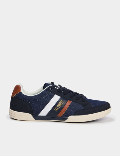 Tennis basses en toile Lee Cooper bleu marine homme