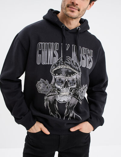 Sweat hoodie à capuche Guns N' Roses noir homme