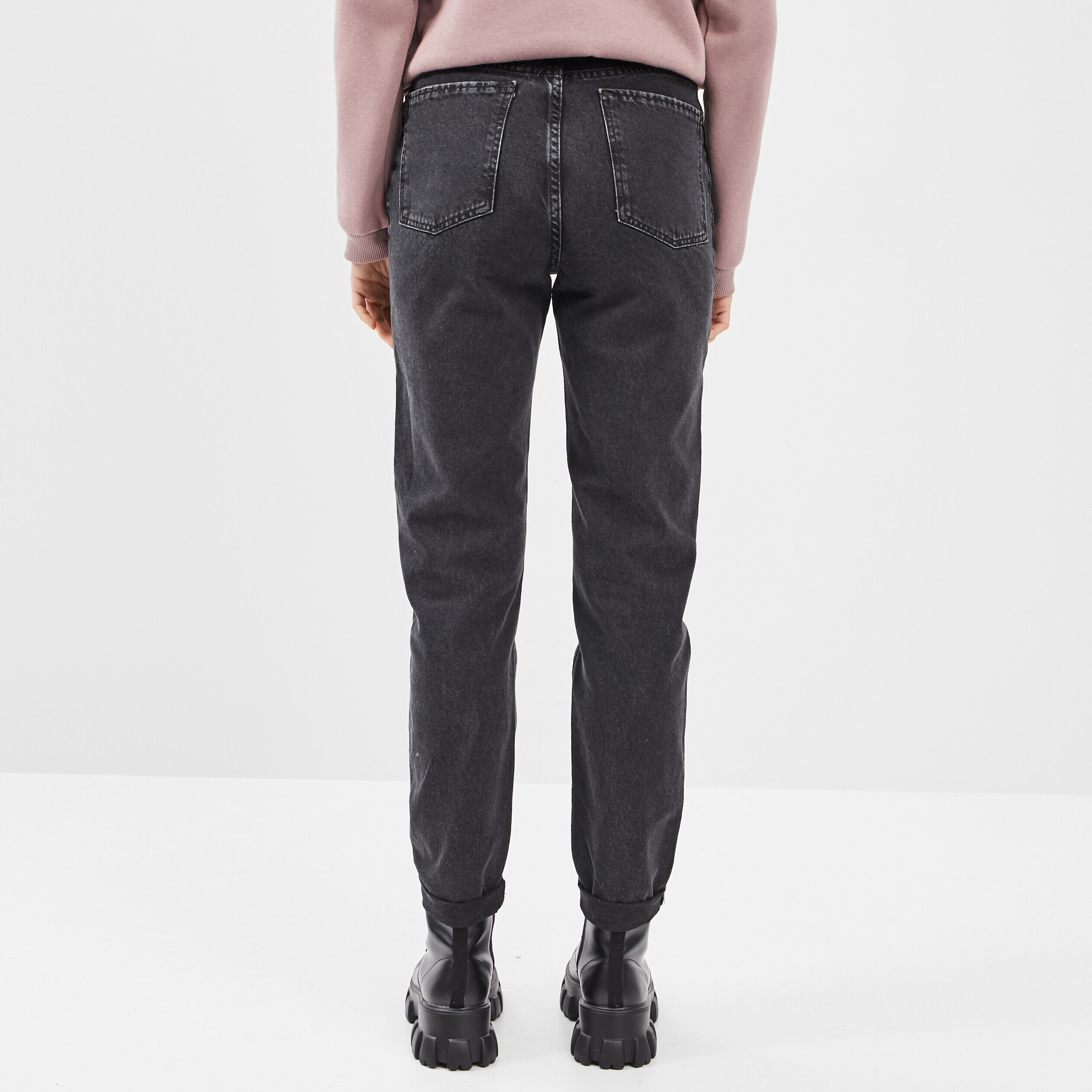 Jean mom femme pas cher pantalon skinny taille haute