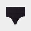 String gainant taille haute noir femme