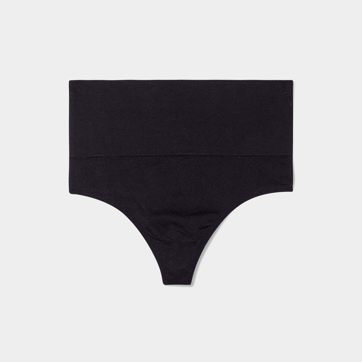 String gainant taille haute noir femme