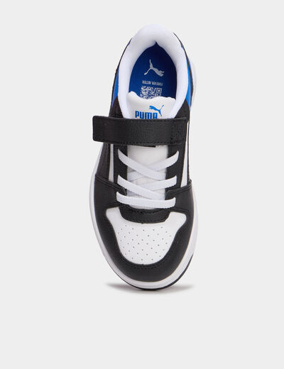 Baskets &agrave; scratchs Puma Rebound Slam bleu electrique gar&ccedil;on