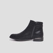 Bottines zippées avec perforations noir femme