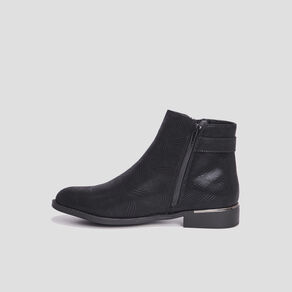 bottines zippees avec perforations noir femme Bottines zippées avec perforations noir femme