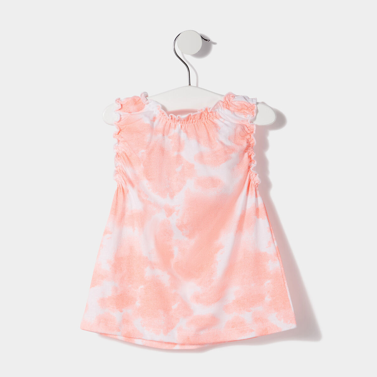 Lot 2 débardeurs coton à fronces orange bébé fille