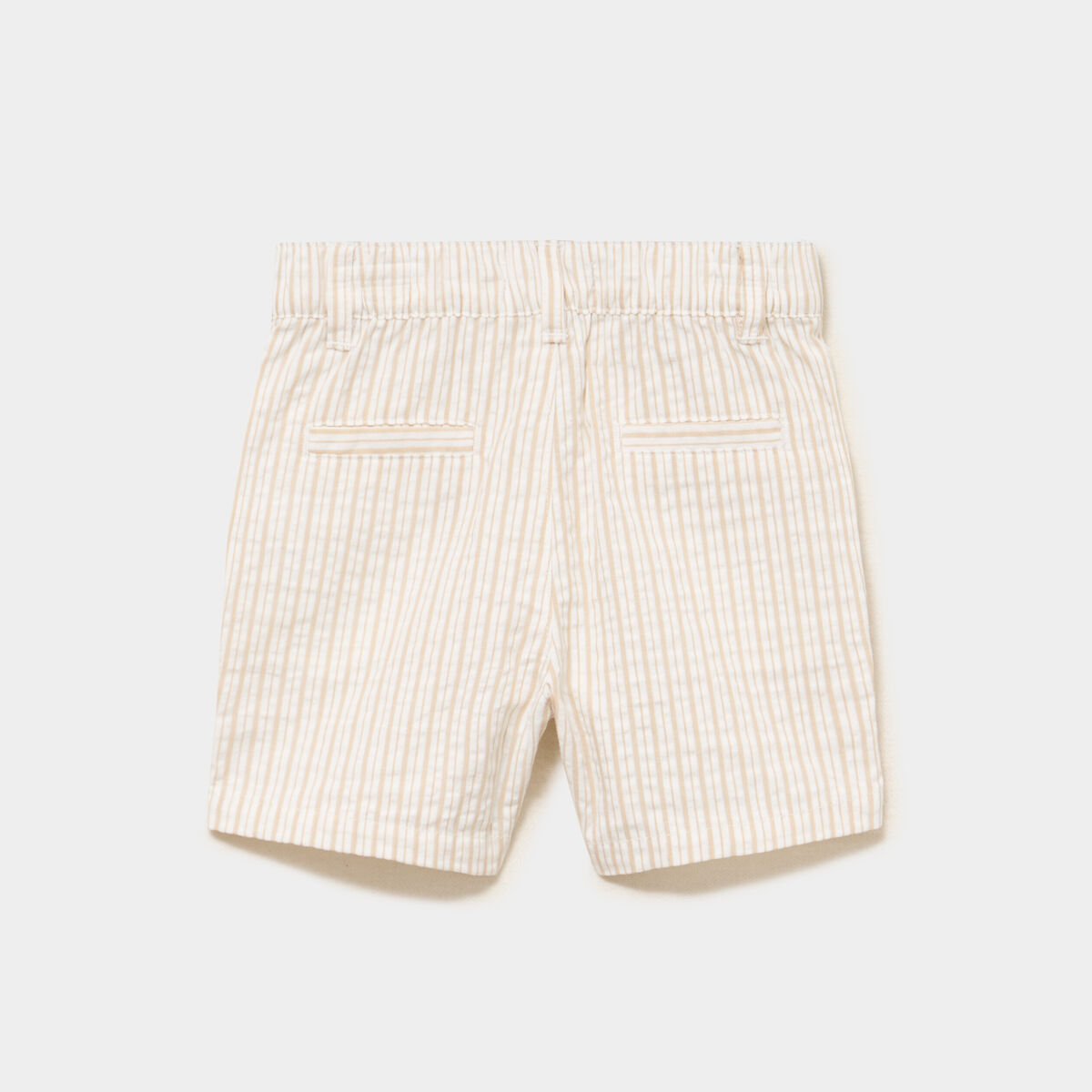 Short droit coton beige b&eacute;b&eacute; gar&ccedil;on