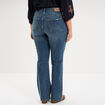 Jean flare 5 poches taille haute denim dirty femme grande taille