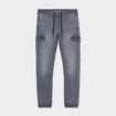 Pantalon skinny stretch 2 poches côtés denim gris fonce homme