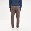 Pantalon chino slim stretch taupe homme