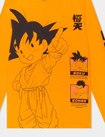 T-shirt manches longues Dragon Ball orange foncé garçon