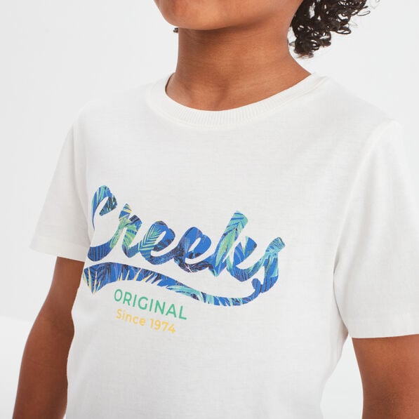 t shirt col rond manches courtes creeks blanc garcon T-shirt col rond manches courtes Creeks blanc garçon