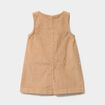 Robe chasuble effet velours c&ocirc;tel&eacute; coton marron clair b&eacute;b&eacute; fille