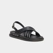 Sandales plates noir femme