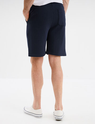 Short de jogging en molleton bleu marine homme