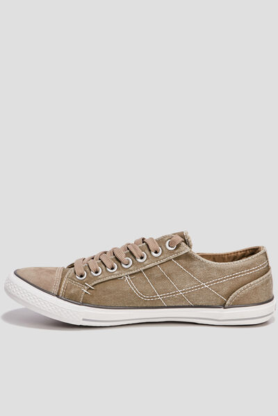 Tennis en toile à lacets Creeks beige homme