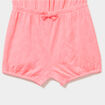Combishort taille ajustable rose fluo b&eacute;b&eacute; fille