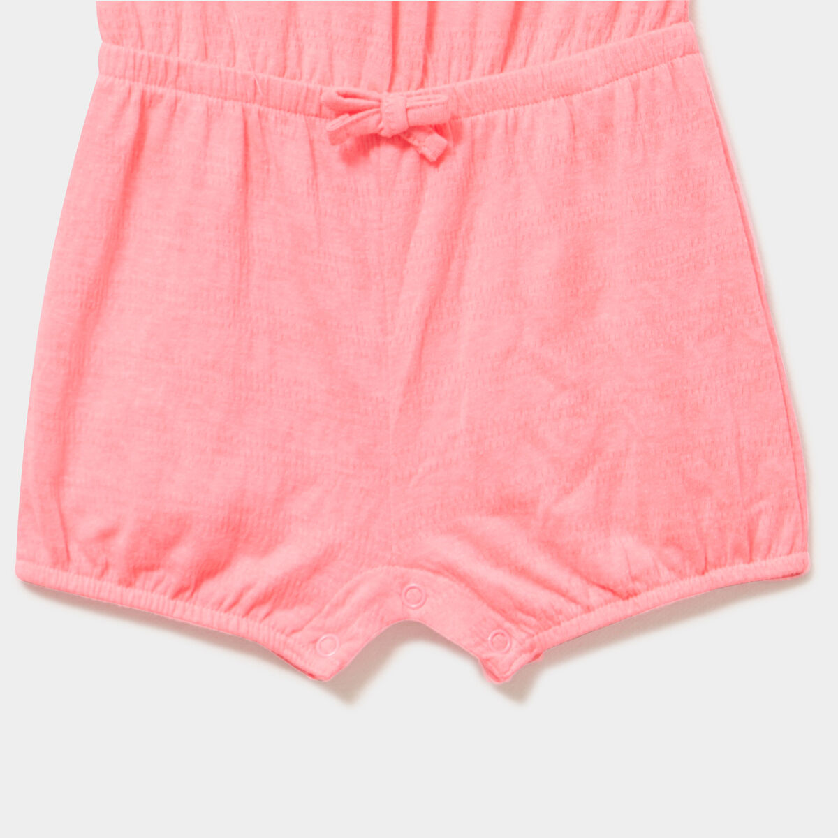 Combishort taille ajustable rose fluo b&eacute;b&eacute; fille