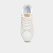 Tennis basses &agrave; lacets semelles &eacute;paisse blanc femme