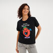 T-shirt madame t&ecirc;te-en-l'air noir femme
