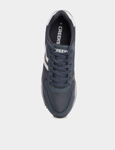 Chaussures running à lacets bleu foncé homme