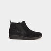 Boots confort en cuir noir femme