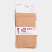 Lot 2 collants voile 20D sable femme