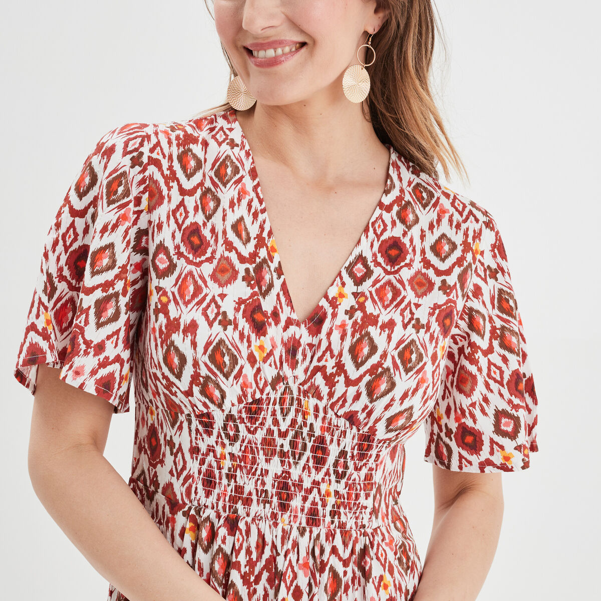Robe longue droite Creeks multicolore femme