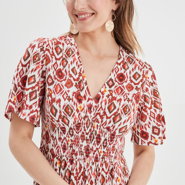 Robe longue droite Creeks multicolore femme