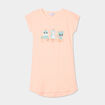 Chemise de nuit courte orange fluo fille