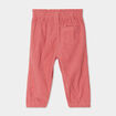 Pantalon velours bas élastiqué vieux rose bébé fille