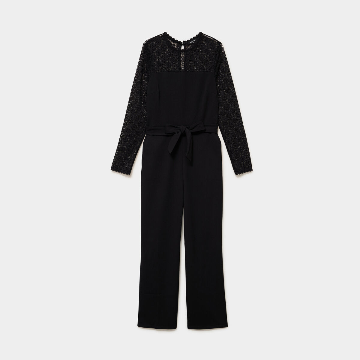 Combinaison pantalon avec dentelle noir femme