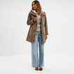 Parka 3-en-1 gilet fourr&eacute; marron fonc&eacute; femme