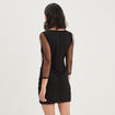 Robe manches plumetis froncées Mosquitos noir femme