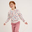 Sweat col rond manches longues beige fille