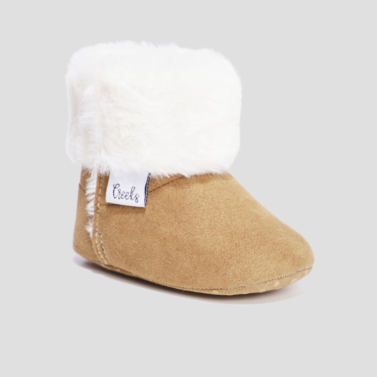 Bottines doublure fourrure Creeks camel b&eacute;b&eacute; gar&ccedil;on