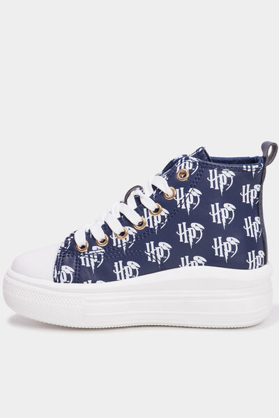 Baskets montantes Harry Potter bleu marine fille