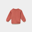 Sweat poche ventrale et &eacute;paule boutonn&eacute;e terracotta b&eacute;b&eacute; gar&ccedil;on