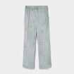 Pantalon effet polaire d&eacute;tails torsades bleu gris femme