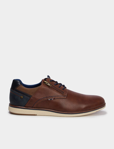Derbies &agrave; lacets marron homme