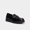Mocassins avec boucles noir femme