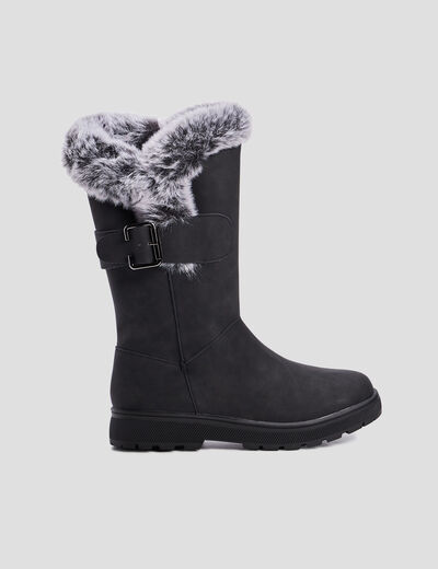 Bottes fourrées noir femme