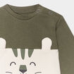 Sweat col rond manches longues coton vert kaki bébé garçon