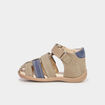 Sandales en cuir Kickers Bipod vert kaki bébé garçon