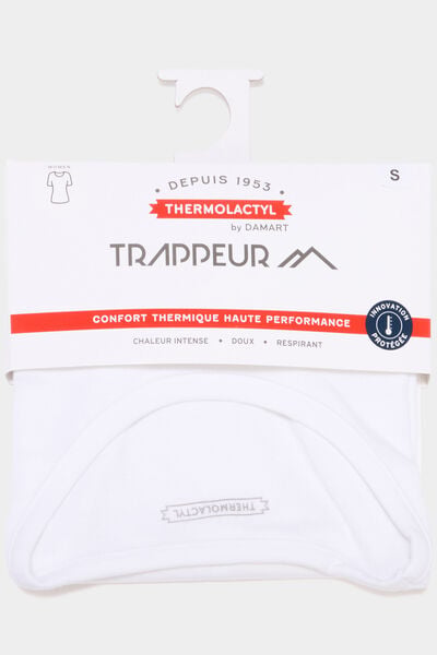 T-shirt thermique Damart x Trappeur blanc femme