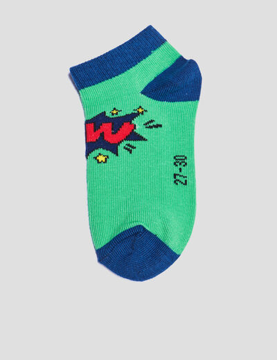 Lot 5 paires chaussettes invisibles multicolore garçon