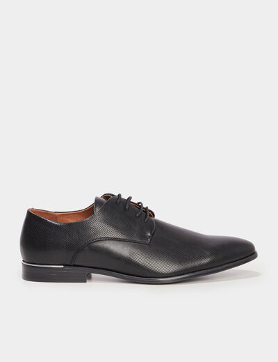 Derbies à lacets et bout pointu noir homme